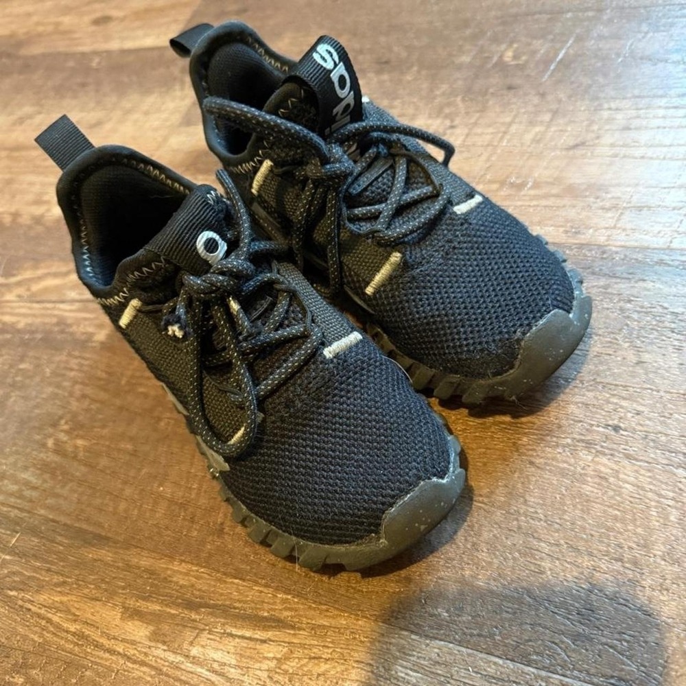 Adidas Toddler Black Running Shoes Mesh Athletic Sneakers Lace Up Size 11K